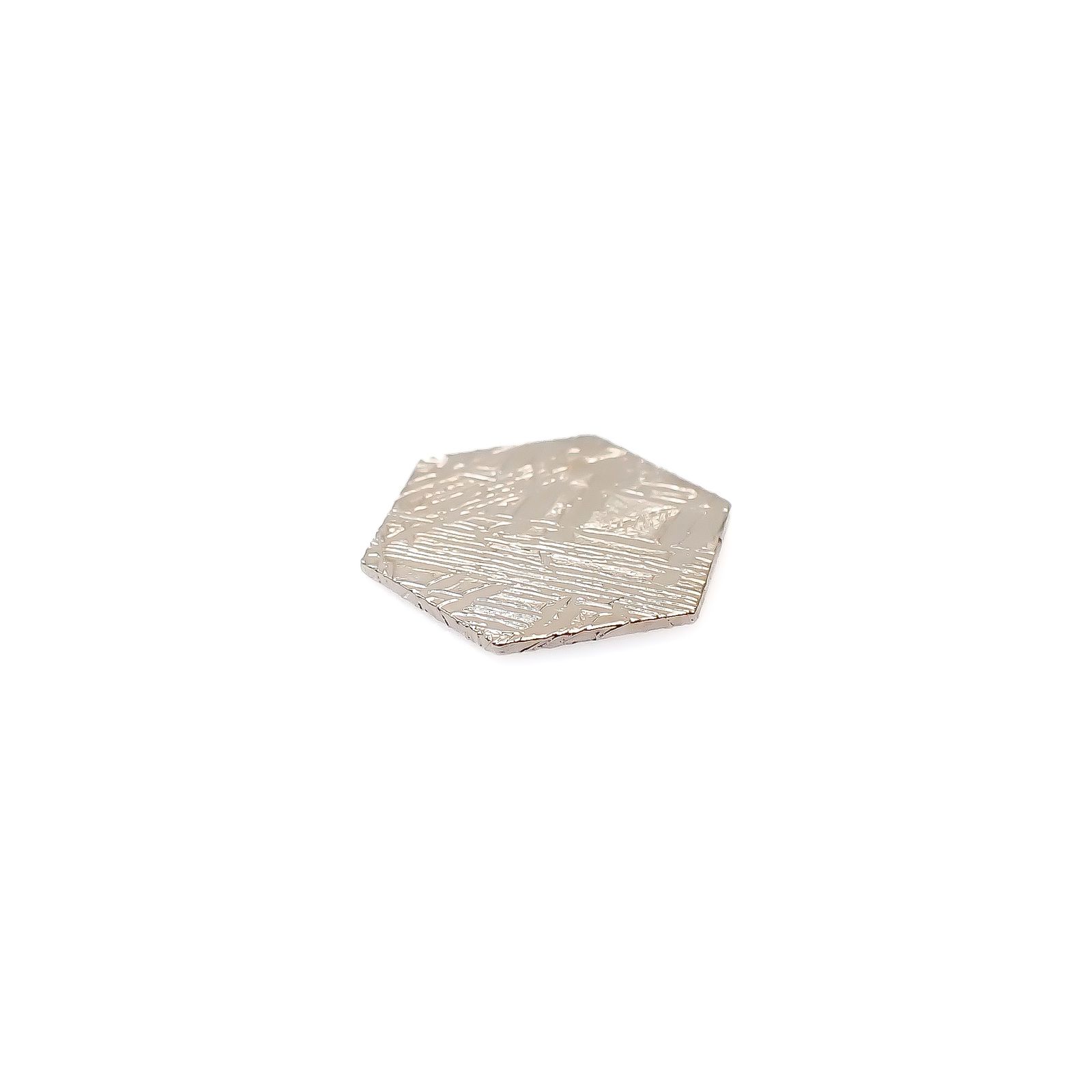 ◇ヘキサゴンカット◇アルタイ隕石 発見地：中国 1.66ct [250129811]10.1x10mm前後