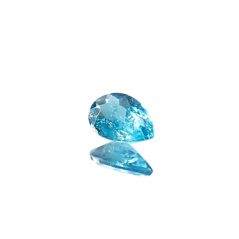 パライバトルマリン(宝石名トルマリン/別名パライバ・トルマリン)ブラジル・パライバ州バターリャ鉱山産 0.118ct ソ付(GGS)[250931069]4.1x2.8mm前後