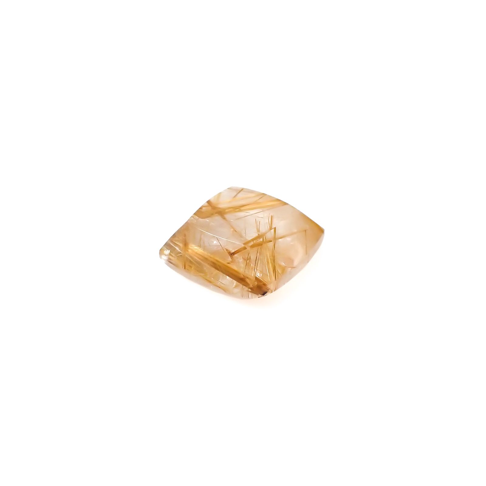 太陽ルチルクォーツ ブラジル産 10.88ct[240427310]15.3x14.6mm前後