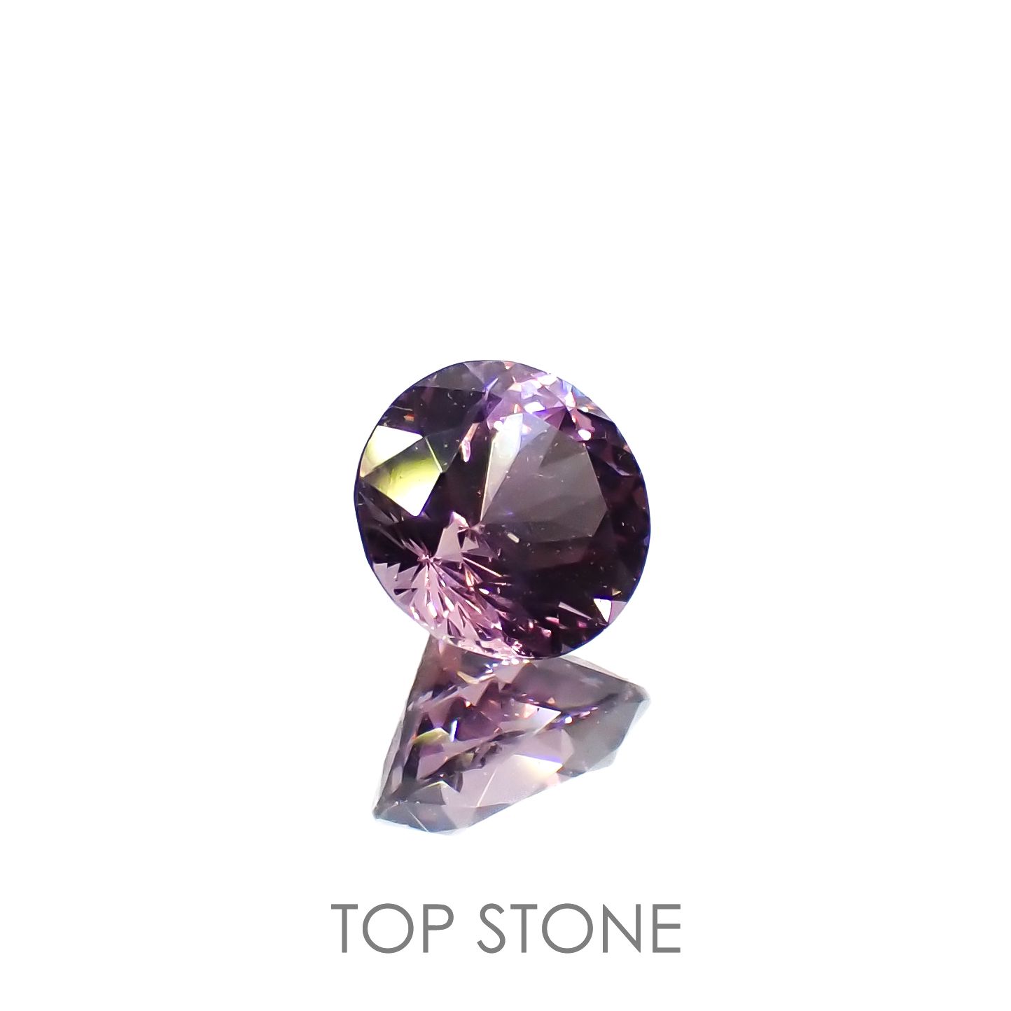 ラベンダーピンクスピネル(宝石名スピネル)ビルマ/マダガスカル産 0.47ct 識別済[220917593]4.7x4.6mm前後