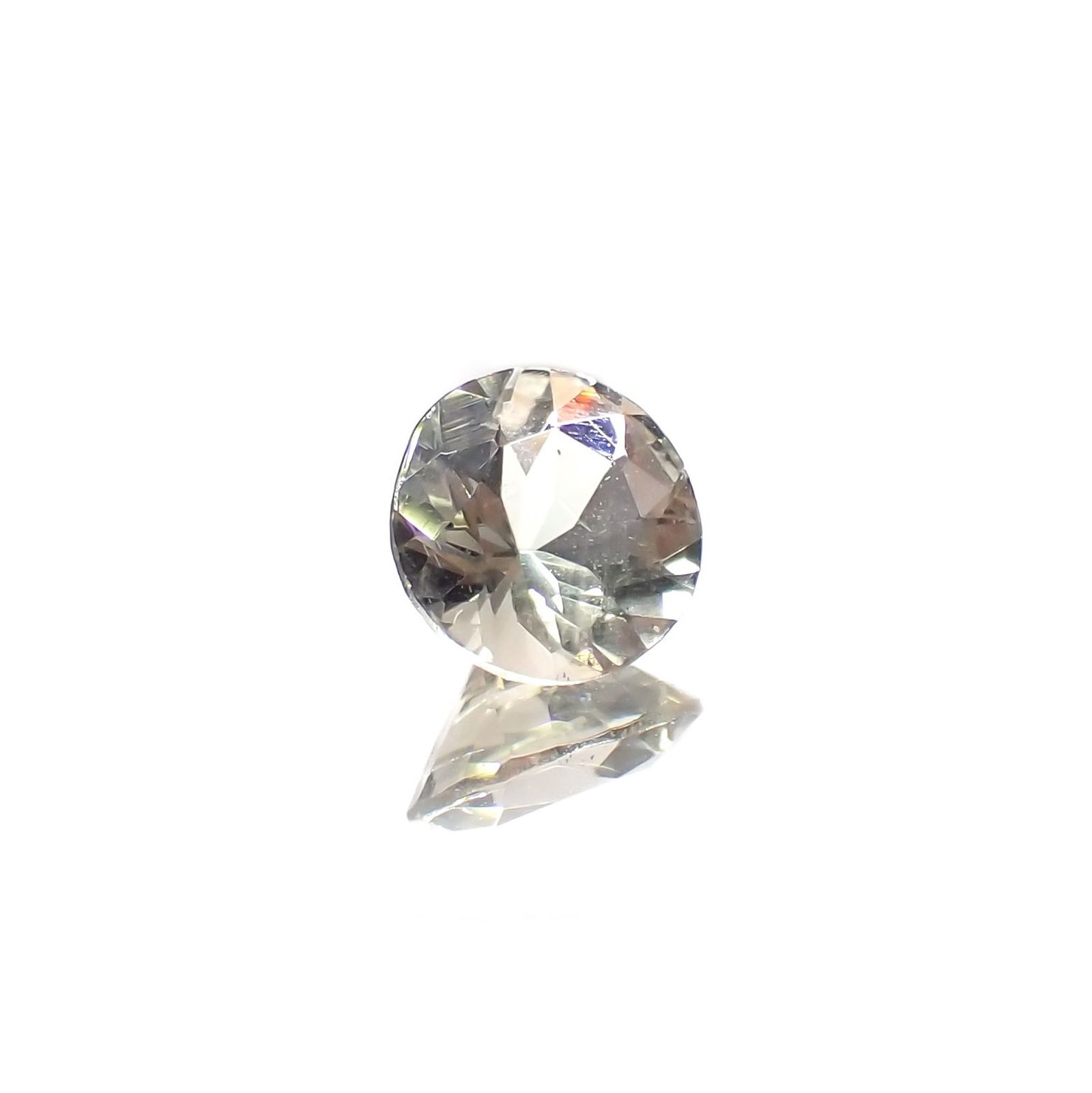 バイカラーオレゴンサンストーン アメリカ・オレゴン州産 0.62ct / 5.9x5.9mm前後 [230220681]