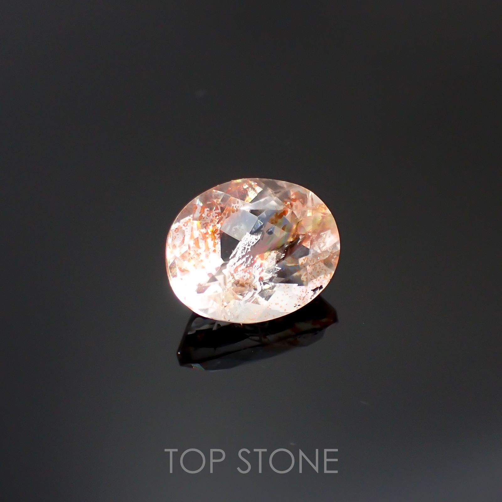 オーロラクォーツ ブラジル・ミナスジェライス産 4.39ct[220114372]11.8x9.5mm前後