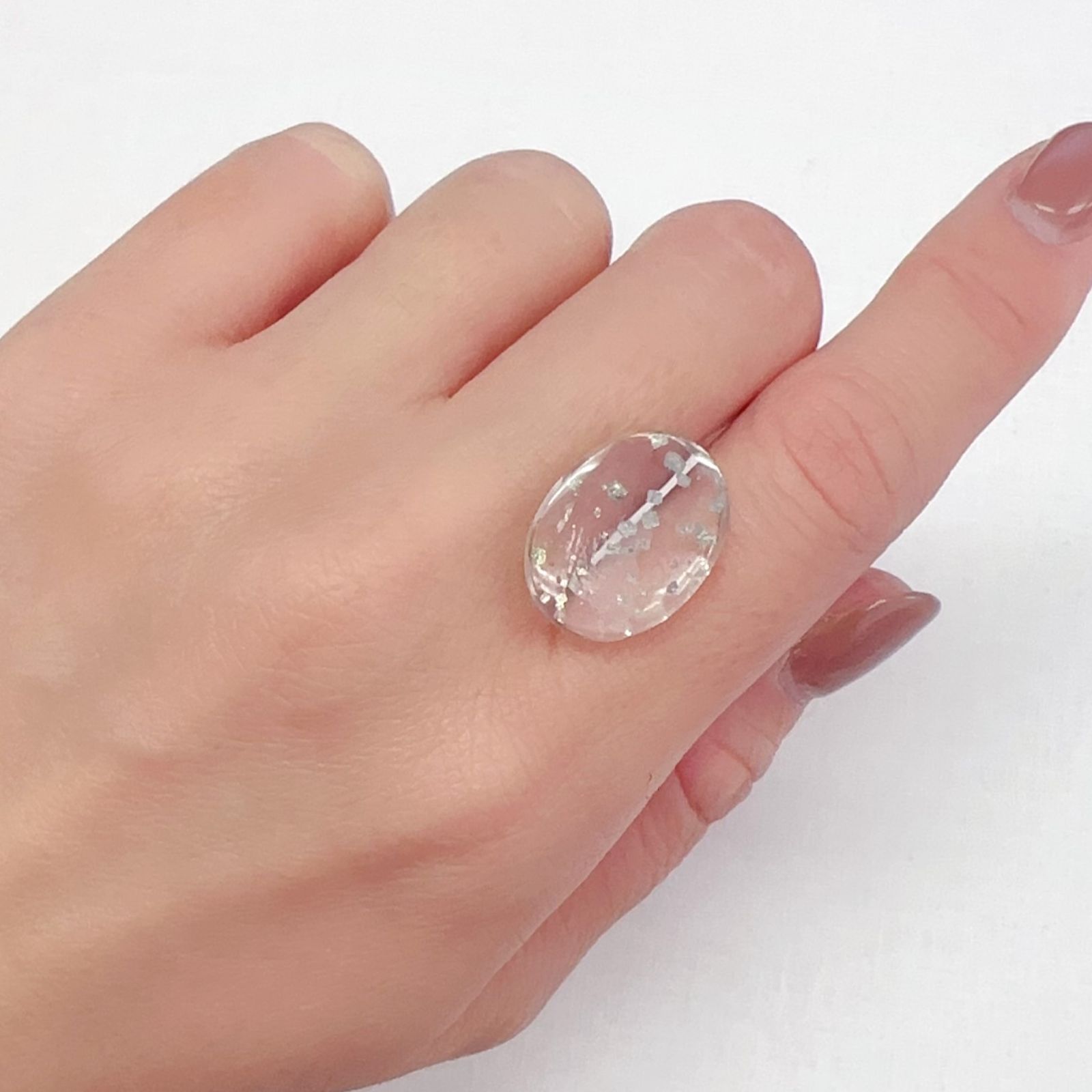 パイライトインクォーツ ブラジル産 13.60ct[240225909]19x14.4mm前後