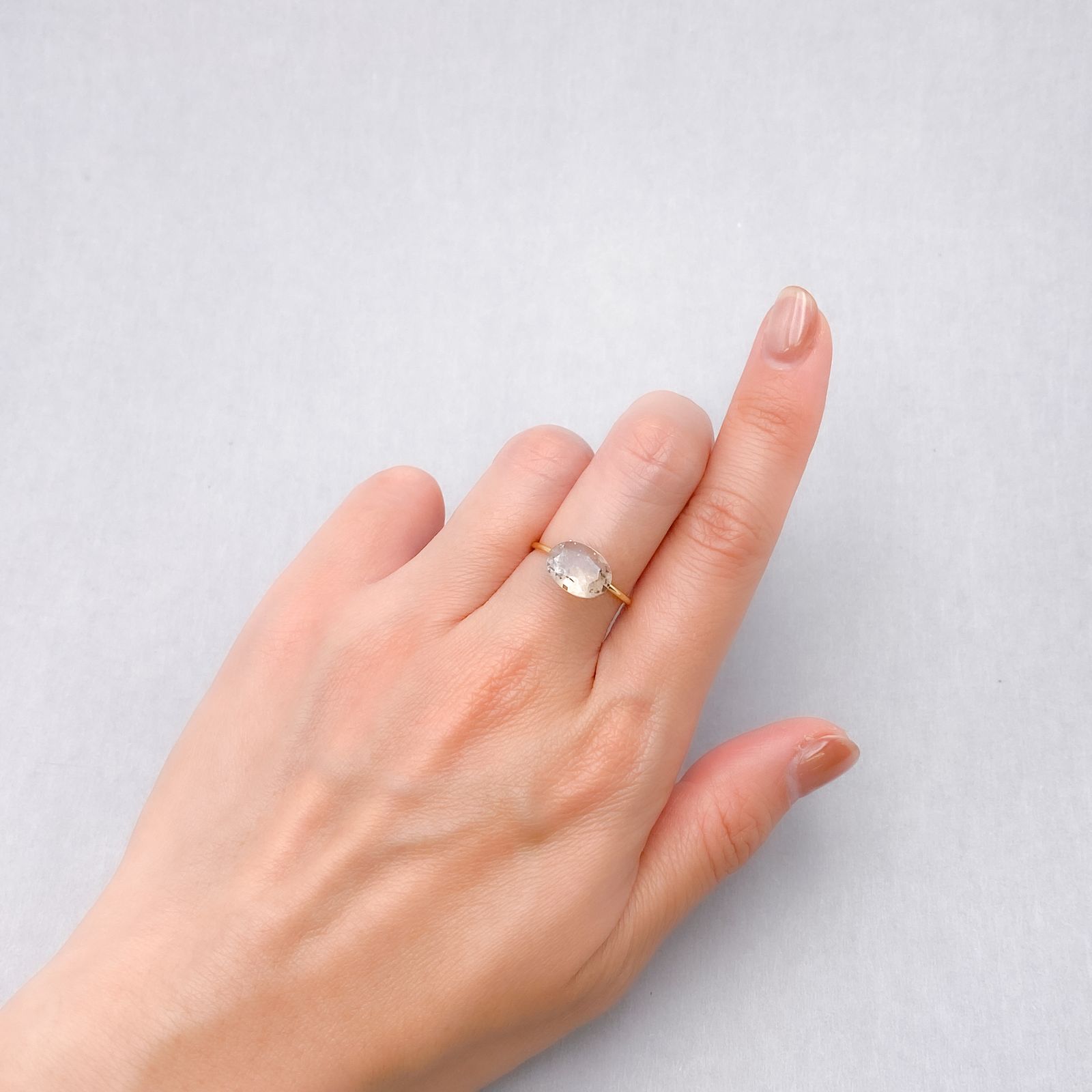 レインボーラティスサンストーン オーストラリア産 1.87ct [250229851]10.6x7.8mm前後