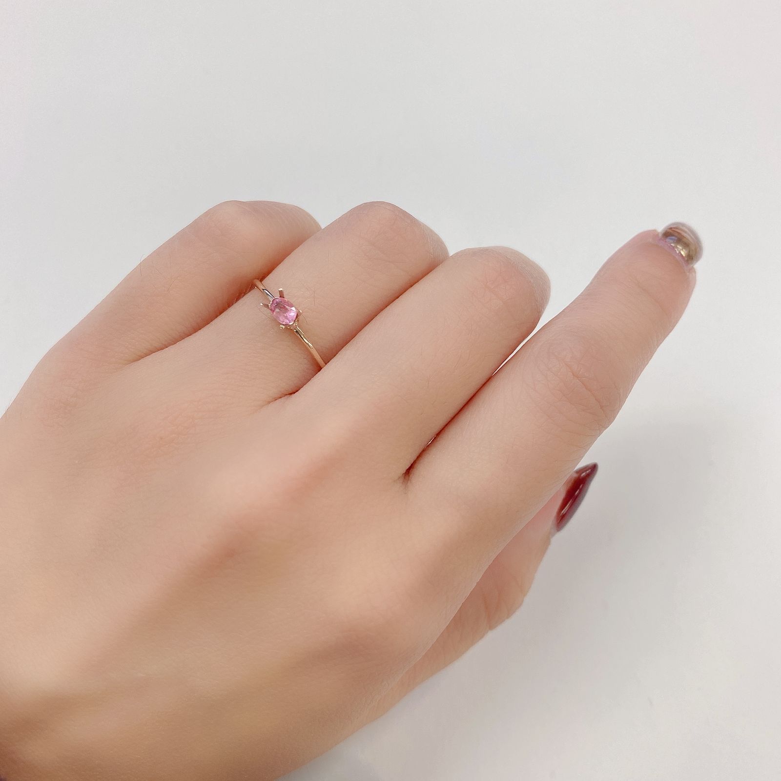 ペツォッタイト(ラズベリル)(宝石名ペツォッタイト) マダガスカル産 0.29ct ソ付(彩珠)[210711798]4.9×3.8mm前後