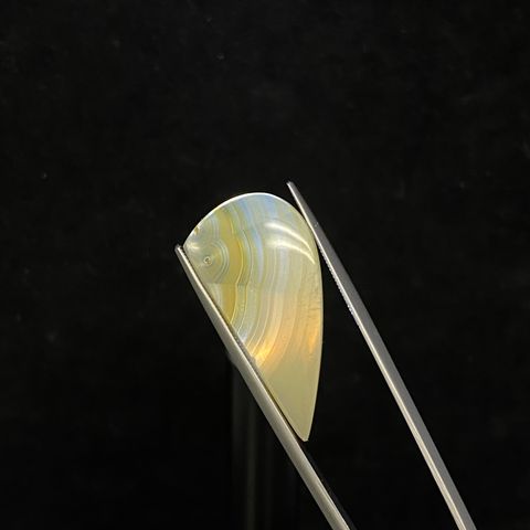 ◇フリーフォーム◇アイリスアゲート スライス インドネシア・スマトラ産 6.93ct[231023663]31x14.7mm前後