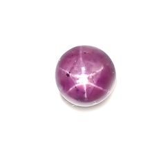 パープルスターサファイア(宝石名パープル・スター サファイア)インド産 1.78ct 識別済[230522217]6x5.9mm前後