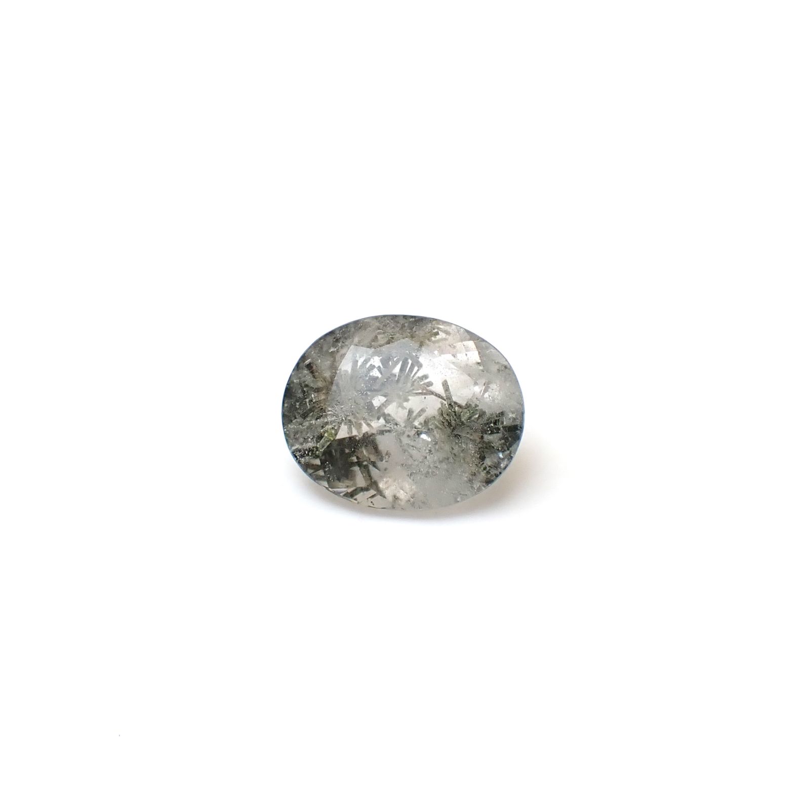 ヘデンベルジャイトインクォーツ インドネシア産 6.94ct [220917824]14.4x11.5mm前後