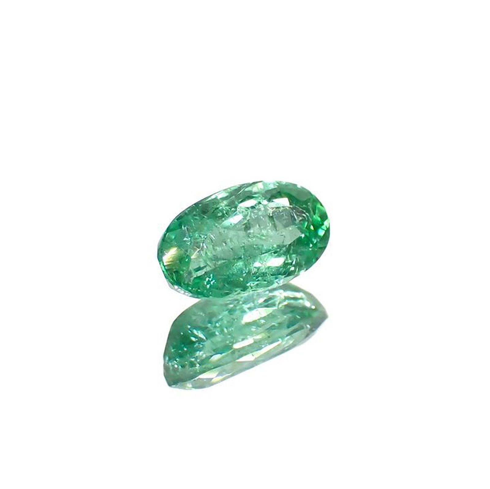 パライバトルマリン(宝石名トルマリン/別名パライバ・トルマリン)ブラジル産 ソ付(宝貴協) 0.675ct / 6.9x4mm前後 [260318784]