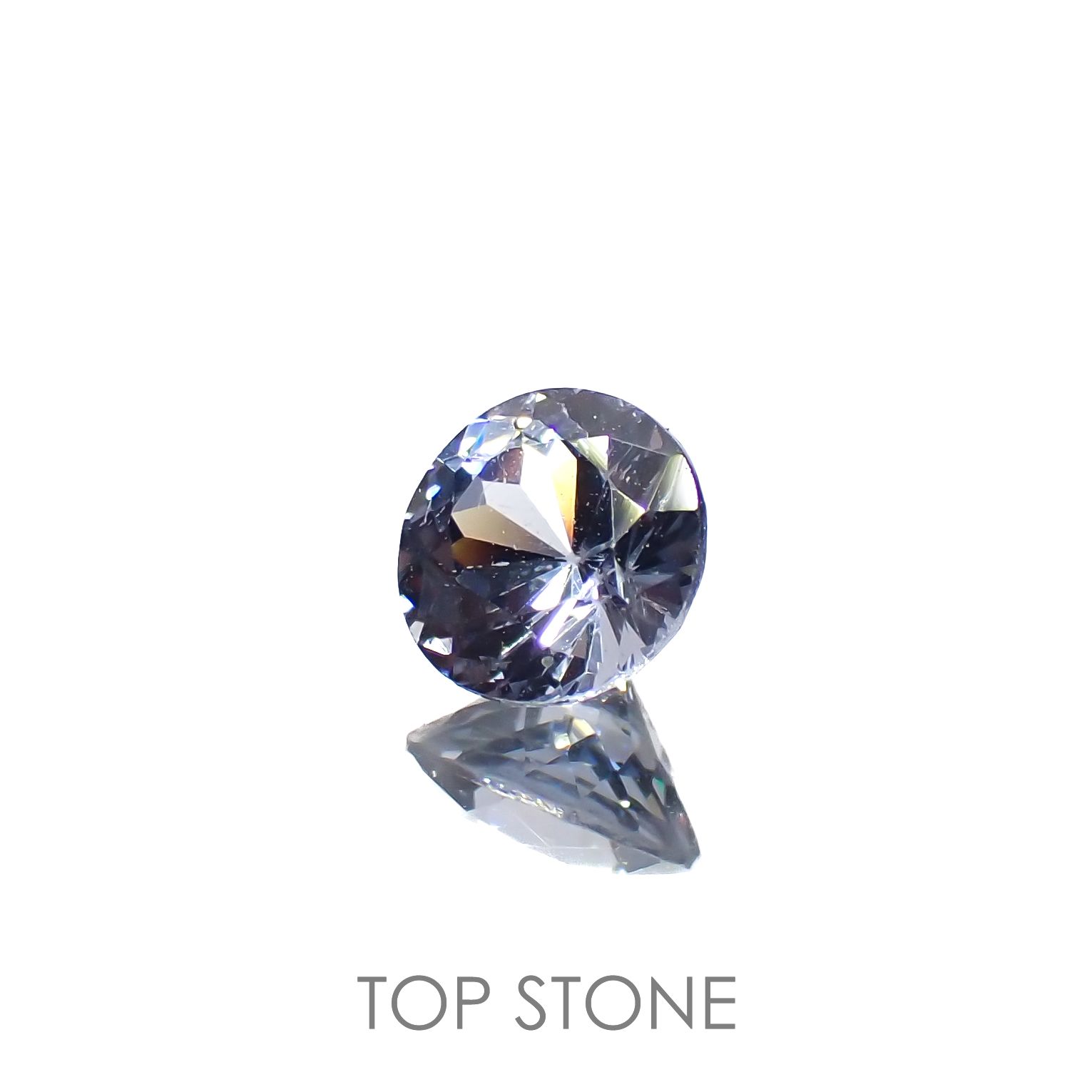 グレイッシュブルースピネル(宝石名スピネル)ビルマ/マダガスカル産 0.44ct 識別済[220716963]4.7x4.6mm前後