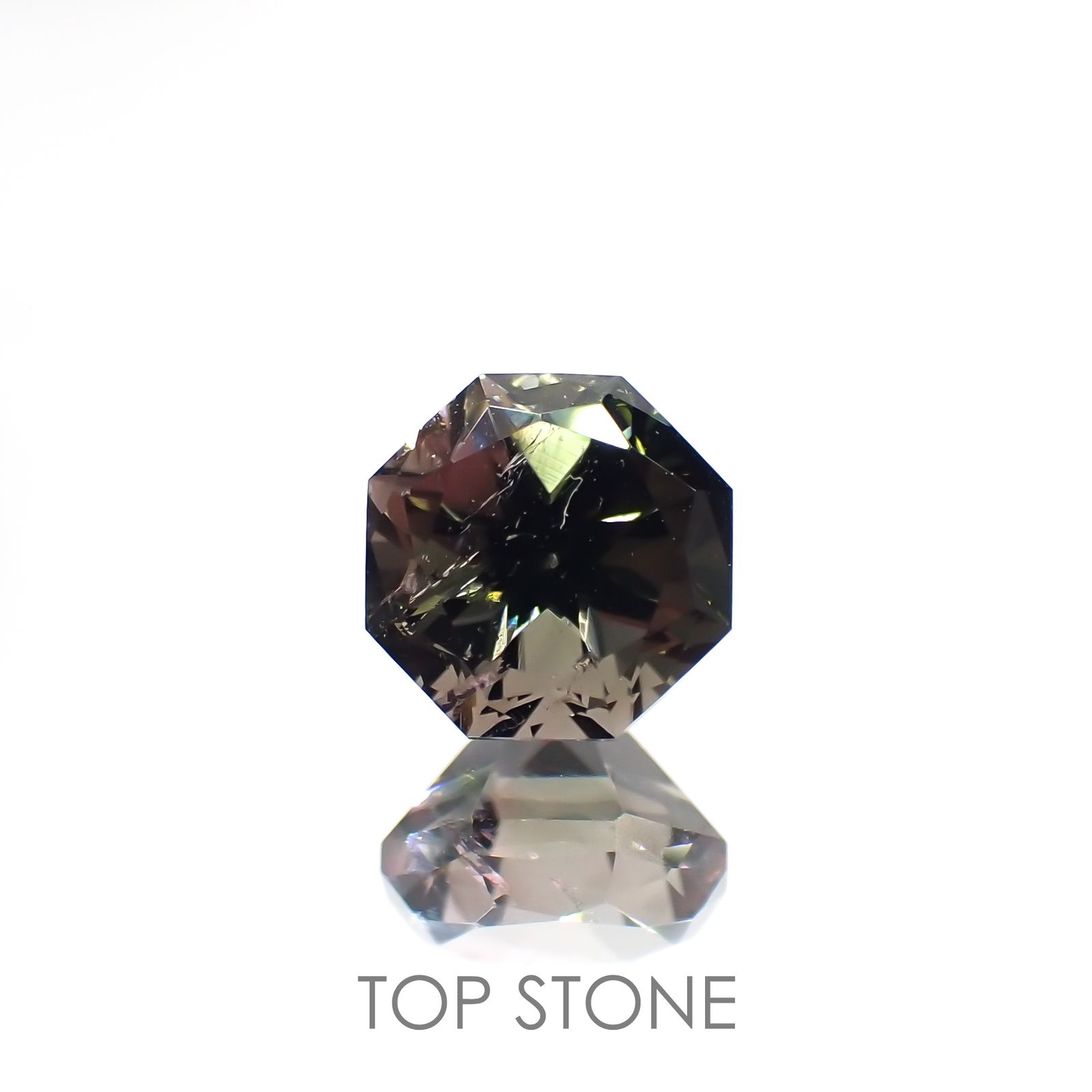 ◇オクタゴンカット◇バイカラートルマリンSA(宝石名バイカラー・トルマリン) ブラジル/アフリカ産 1.228ct ソ付(彩珠)[20129171]6.2×6.2mm前後