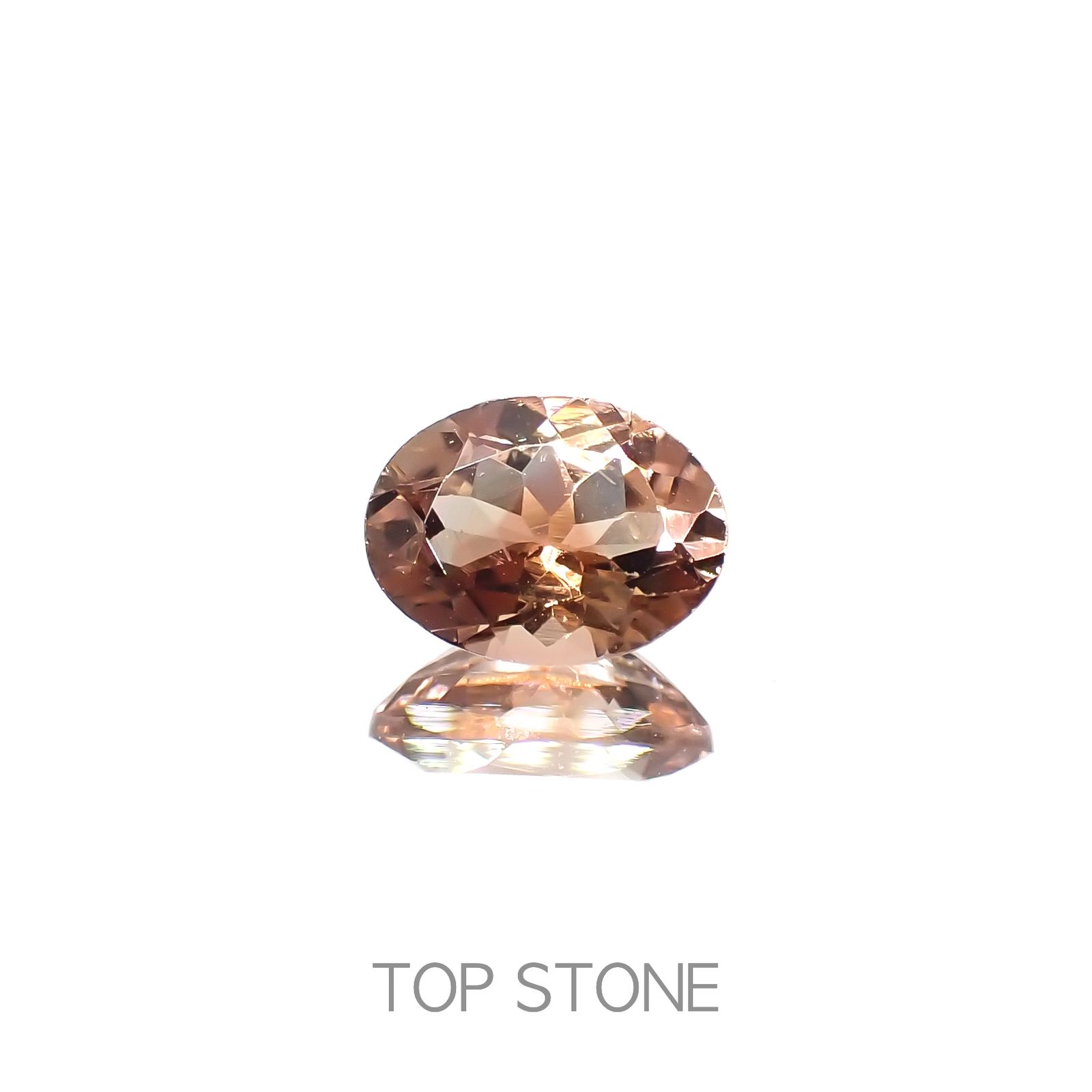 オレンジトルマリン(宝石名トルマリン)コンゴ民主共和国産 1.28ct 識別済[230320853]8x6.2mm前後