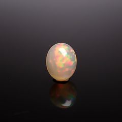 エチオピアオパール(宝石名オパール)エチオピア産 ソ付(彩珠) 2.486ct / 11.1x8.9mm前後 [260722823]