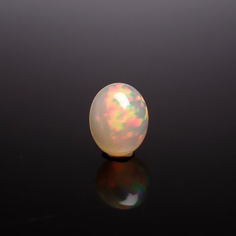 エチオピアオパール(宝石名オパール)エチオピア産 ソ付(彩珠) 2.486ct / 11.1x8.9mm前後 [260722823]