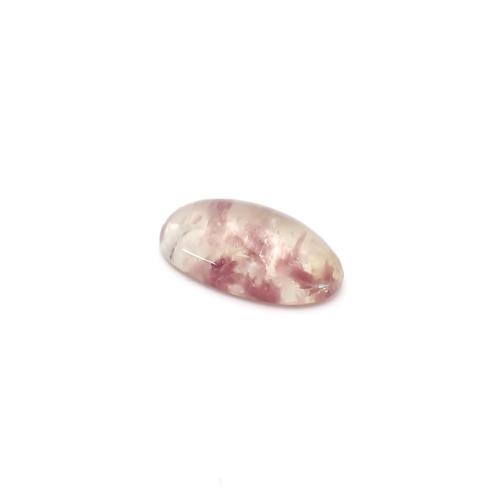 レピドライトインクォーツ ブラジル・ミナスジェライス州産 25.39ct / 27.2x15mm前後 [260331879]