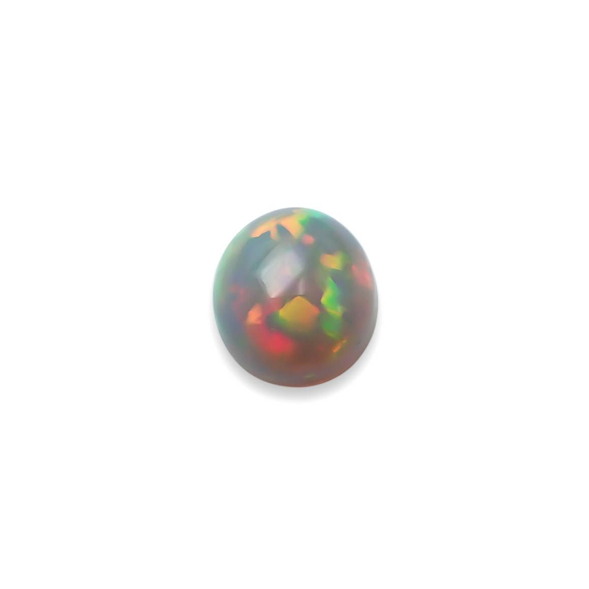 ブラックオパール(宝石名オパール/加熱処理)エチオピア産 6.19ct 識別済[240226260]13x11.7mm前後