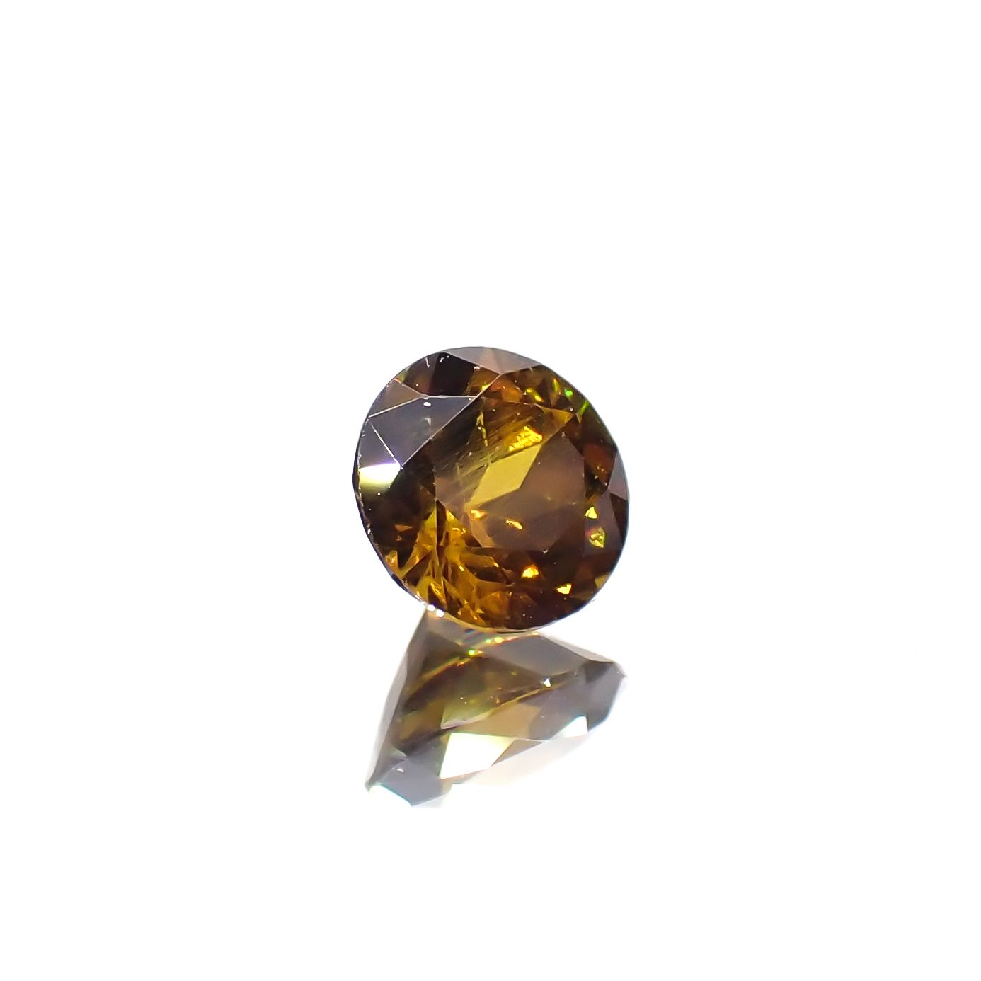 アンドラダイトグロッシュラーガーネット(宝石名アンドラダイト/グロッシュラー・ガーネット)ナミビア産 0.49ct 識別済[231224549]4.7x4.7mm前後