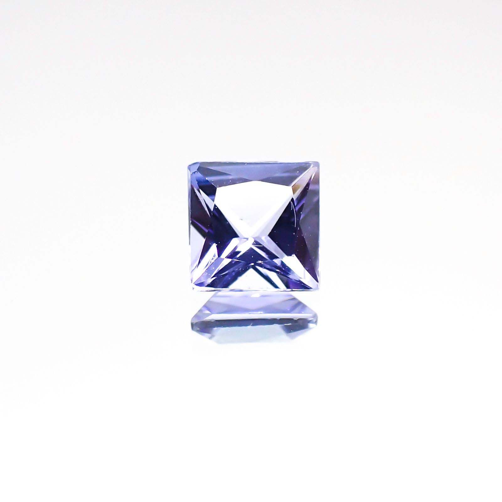 ◇プリンセスカット◇タンザナイト(宝石名タンザナイト)タンザニア産 0.60ct 識別済[230723008]4.9x4.9mm前後