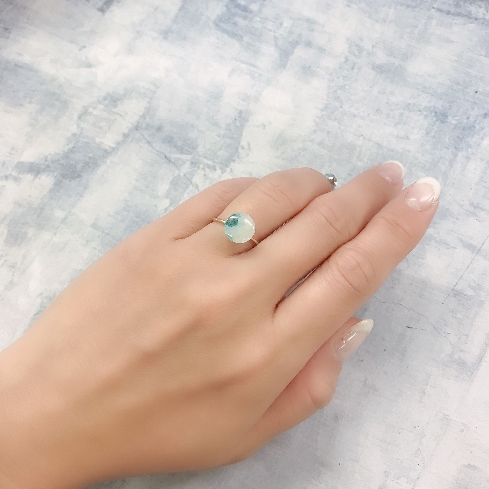 パライバトルマリンインクォーツ ブラジル産 1.87ct[220716919]9.2x9.2mm前後