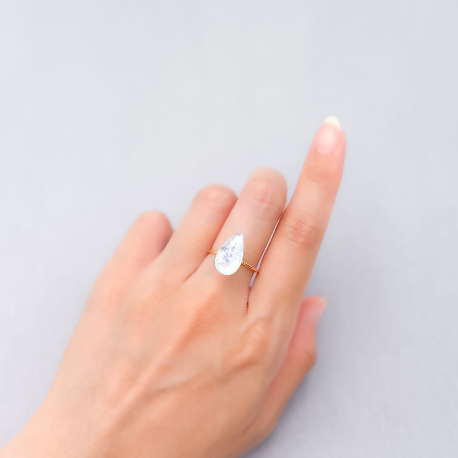 イリデッセンスアクアマリン ブラジル産 3.13ct [250730708]15.7x8.7mm前後