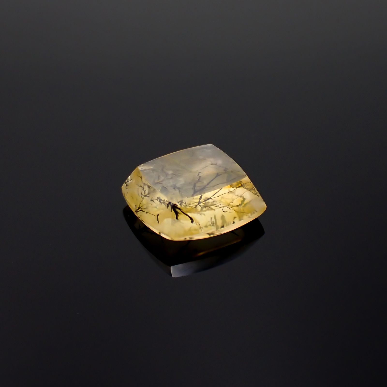デンドリチッククォーツ ブラジル産 8.97ct[230321078]13.8x13.4mm前後