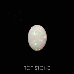 オパール(宝石名ホワイト・オパール)オーストラリア産 1.864ct ソ付(彩珠)[220717007]12.1x8.7mm前後
