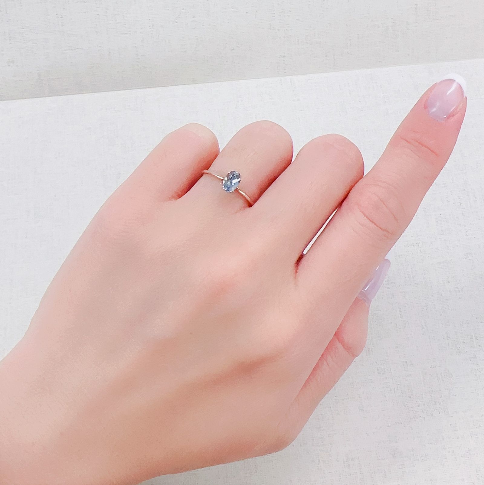 バイカラータンザナイト(宝石名ゾイサイト)タンザニア産 0.47ct 識別済[230421800]6.1x3.9mm前後