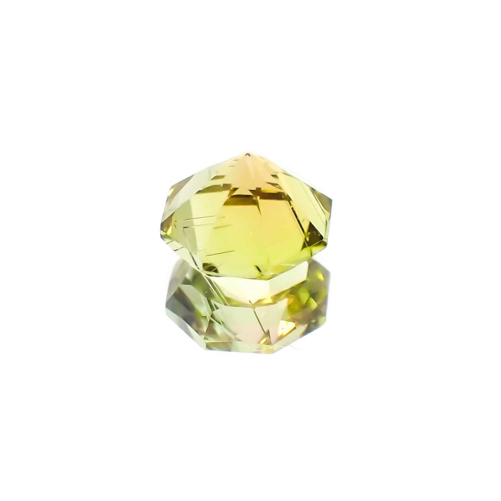 ◇オクタゴンカット◇イエロートルマリン SA(宝石名イエロー・トルマリン)ブラジル産 0.55ct 識別済[231124202]5x4.9mm前後