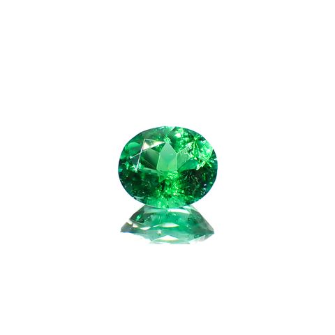 パライバトルマリン(宝石名トルマリン/別名パライバ・トルマリン)ブラジル・キントス鉱山産 0.578ct ソ付(宝貴協)[240928715]5.87x4.98mm前後