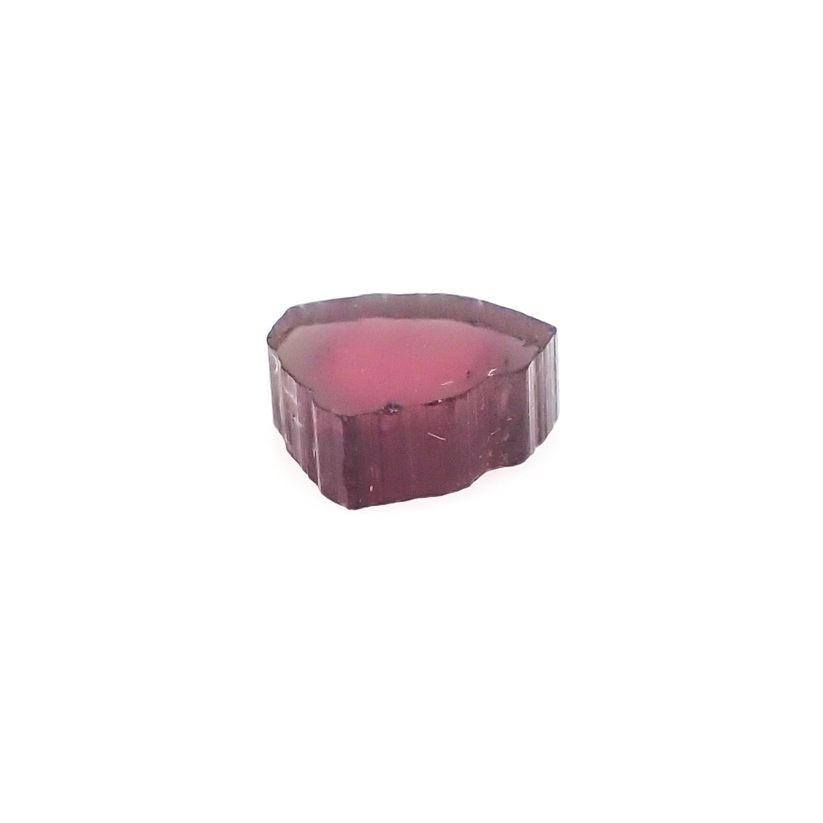 ウォーターメロントルマリン 原石スライス(宝石名トルマリン)ブラジル産 2.47ct 識別済[231023932]7.1x8.4mm前後