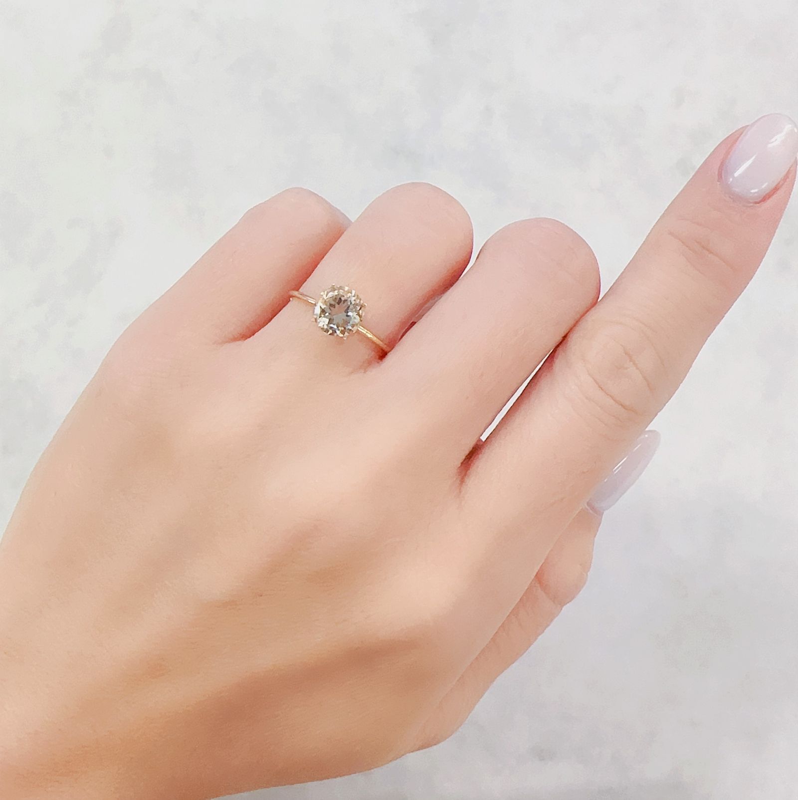 イエロースキャポライト フルオレッセンス(宝石名スキャポライト)タンザニア産 1.25ct 識別済[230722653]6.9x6.9mm前後