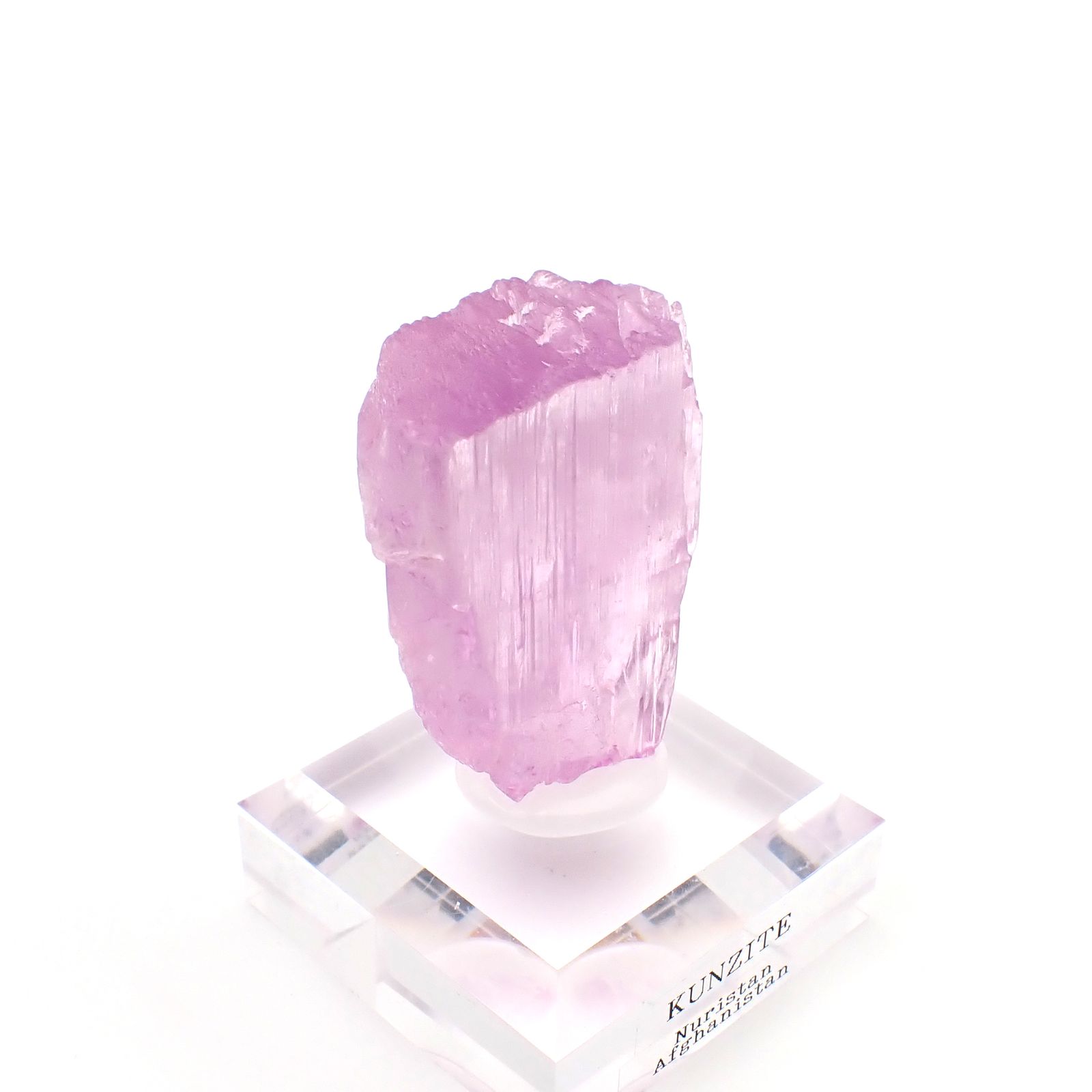 クンツァイト原石 アフガニスタン・ヌーリスターン州産 386.74ct(77.34g) / 44.9x18.7x51.9mm前後 [260832720]