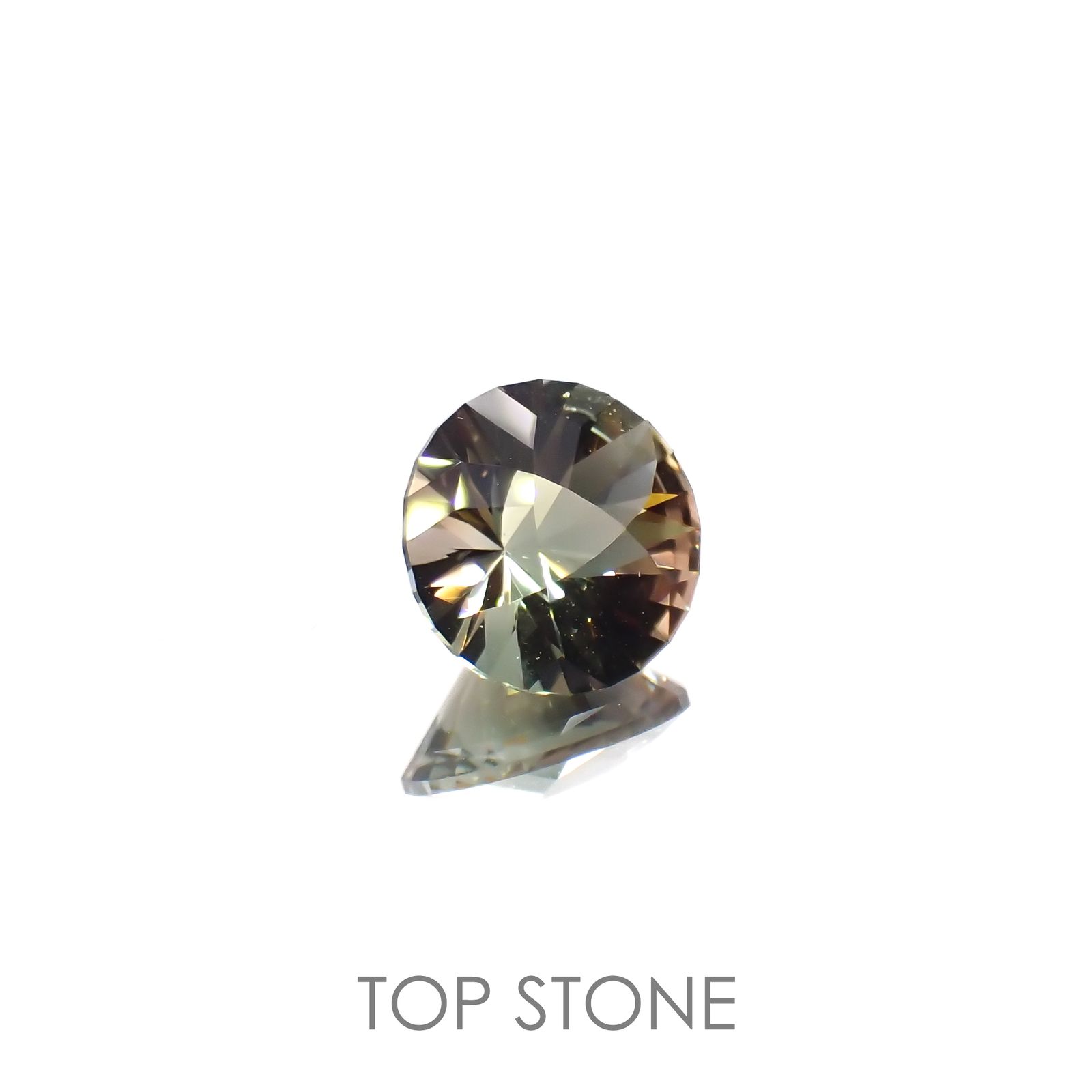 ◇カスタムカット◇バイカラーオレゴンサンストーン(宝石名ラブラドライト)アメリカ・オレゴン州産 2.09ct 識別済[220616267]9x8.8mm前後