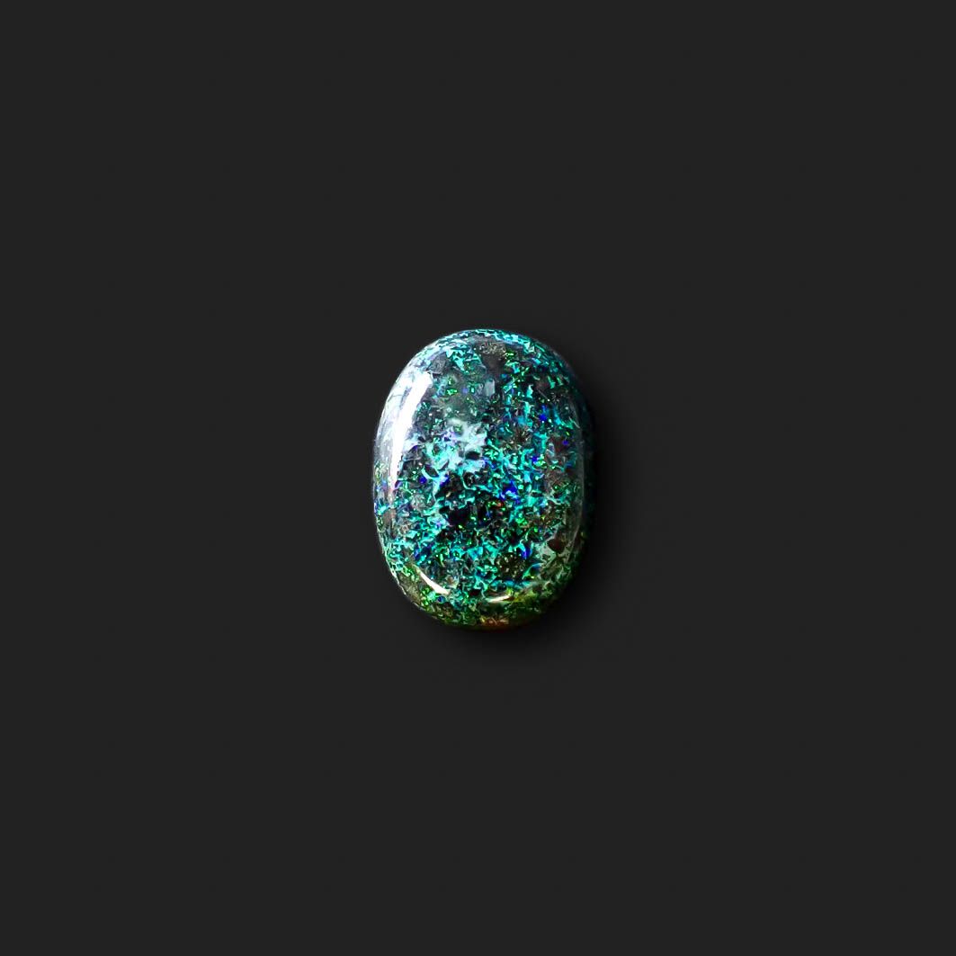 ブラックマトリックスオパール(宝石名オパール/加熱処理)オーストラリア産 2.18ct 識別済[250330133]12.7x9.3mm前後