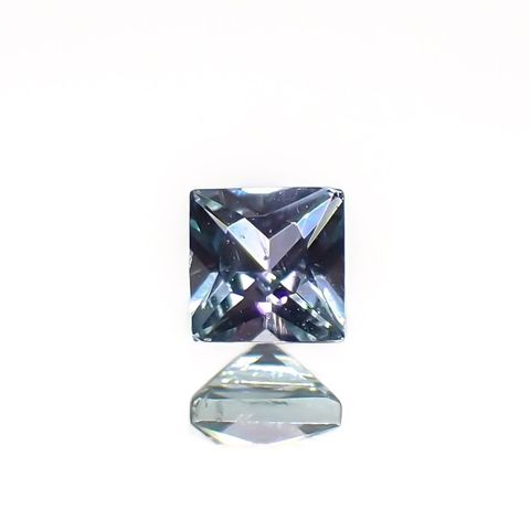 ◇プリンセスカット◇ブルーグリーンコーネルピン(宝石名コーネルピン)タンザニア産 0.080ct 識別済[221219236]2.1x2.1mm前後