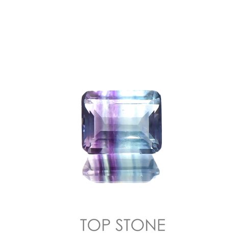 パーティカラーフローライト(宝石名フルオライト)ブラジル産 4.50ct 識別済[220115081]10.2x8.1mm前後