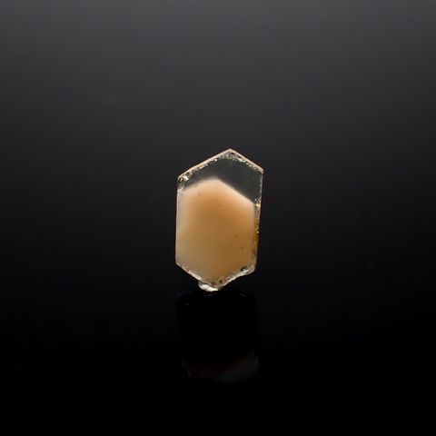 ファントムクォーツ 原石スライス ブラジル産 5.96ct [250330078]10.6x18.3mm前後