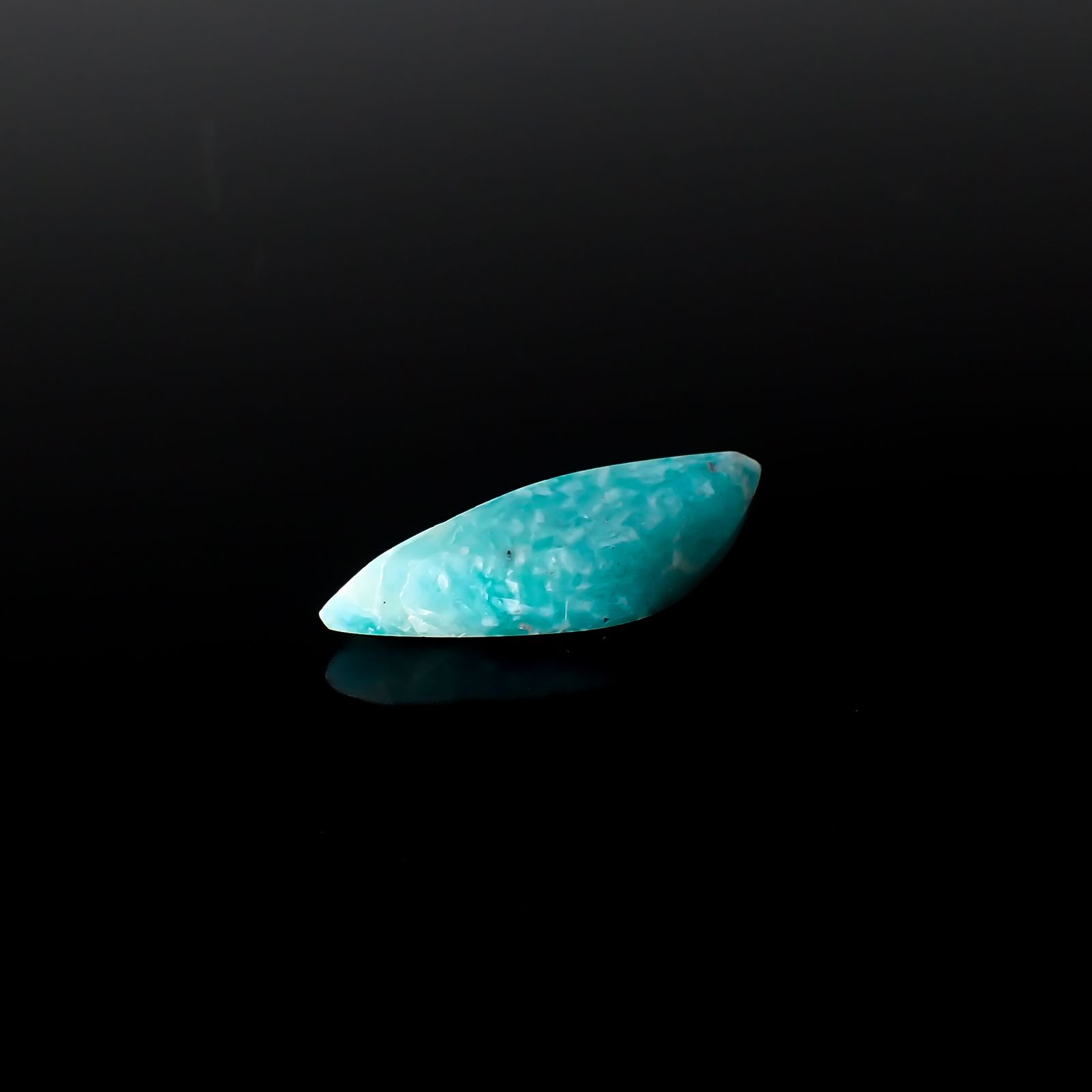◇フリーフォーム◇マトリックスアマゾナイト(アマゾナイトインクォーツ/フェルドスパー) ブラジル産 5.95ct[240226341]24x9mm前後