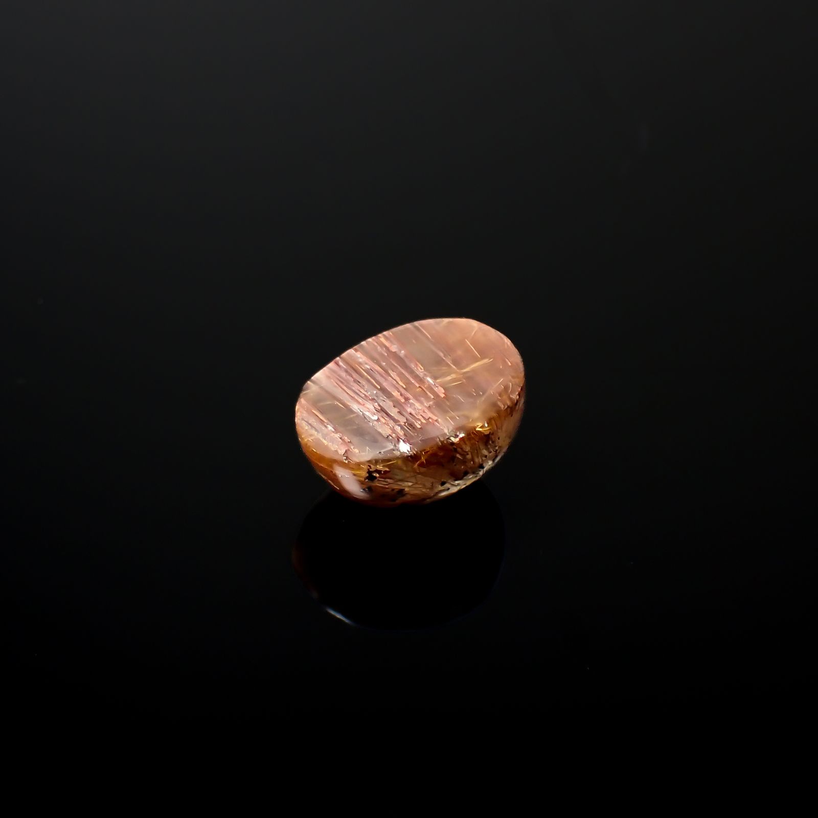 ルチルクォーツ キャッツアイ ブラジル産 13.36ct[240427050]15.4x12.2mm前後
