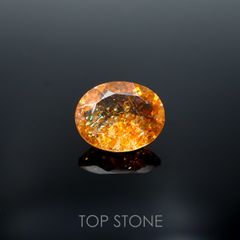 イリュージョンサンストーン インド産 1.60ct[221219254]9.1x7.2mm前後