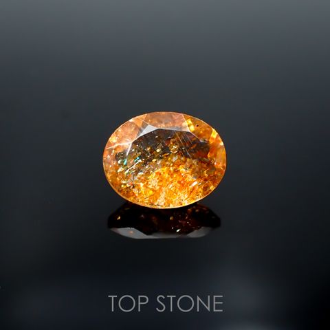 イリュージョンサンストーン インド産 1.60ct[221219254]9.1x7.2mm前後