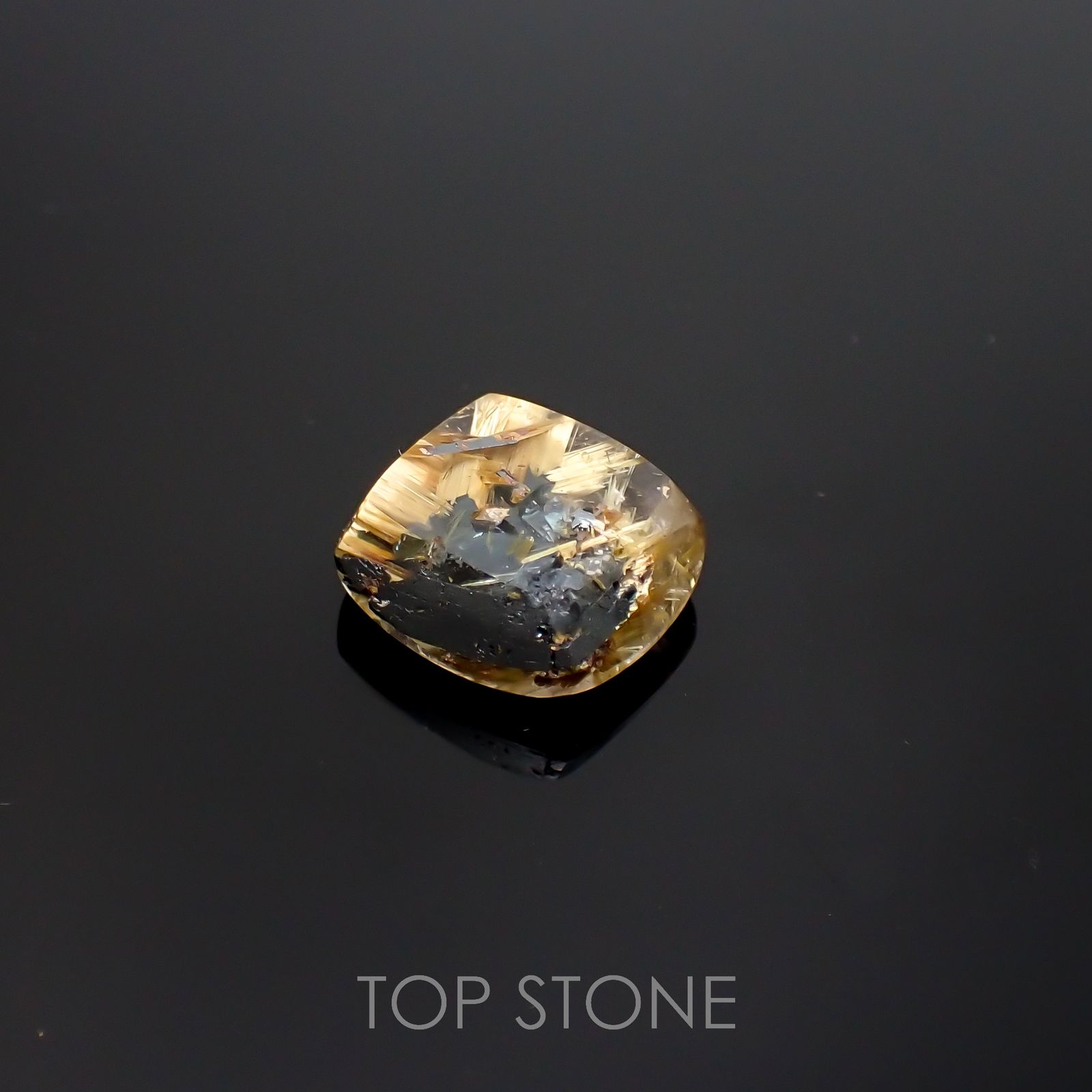 太陽ルチルクォーツ ブラジル産 15.80ct[220716732]16x15.1mm前後