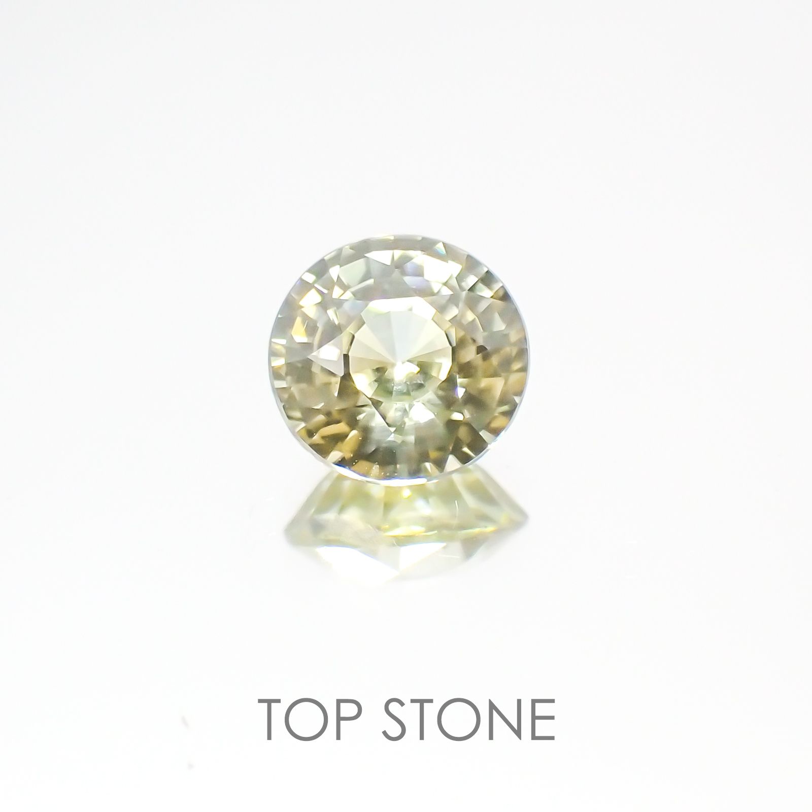 グリーンジルコン スリランカ,カンボジア産 ルース 1.39ct[20208055]6.2×6.2mm前後