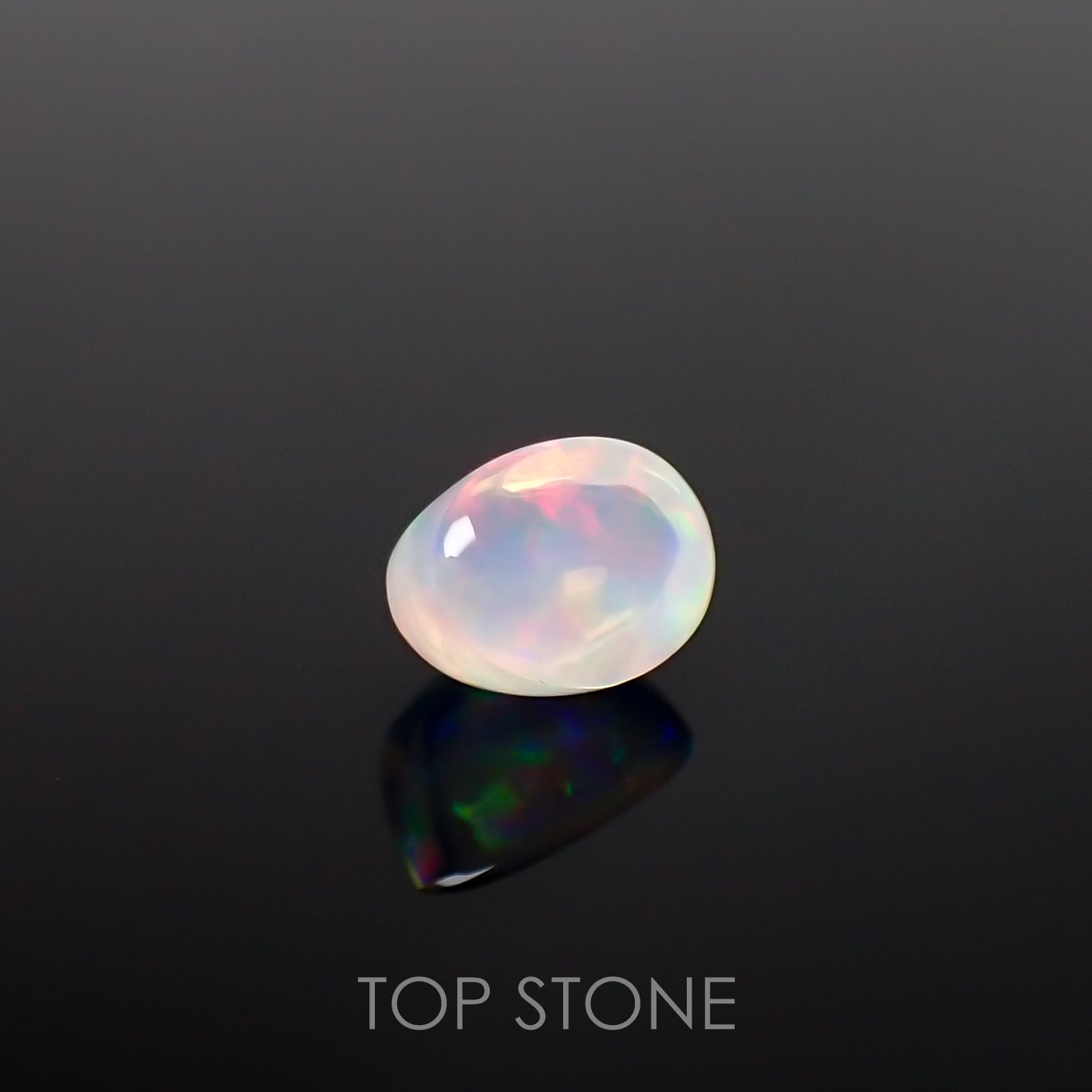 メキシコオパール(宝石名オパール) メキシコ産 1.488ct ソ付(彩珠)[210712133]7.9×5.9mm前後