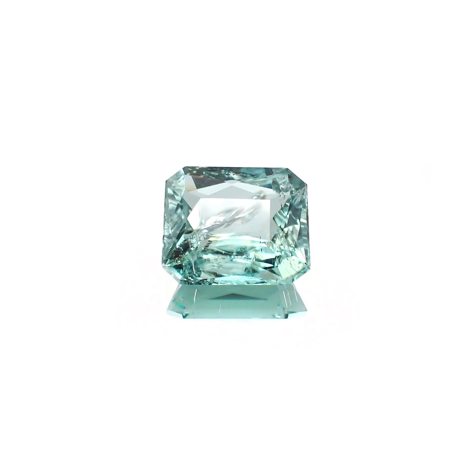 パライバトルマリン(宝石名トルマリン/別名パライバ・トルマリン) モザンビーク産 ソ付(宝貴協) 6.620ct / 12.5×10.9mm前後 [21049392]