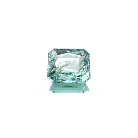 パライバトルマリン(宝石名トルマリン/別名パライバ・トルマリン) モザンビーク産 ソ付(宝貴協) 6.620ct / 12.5×10.9mm前後 [21049392]