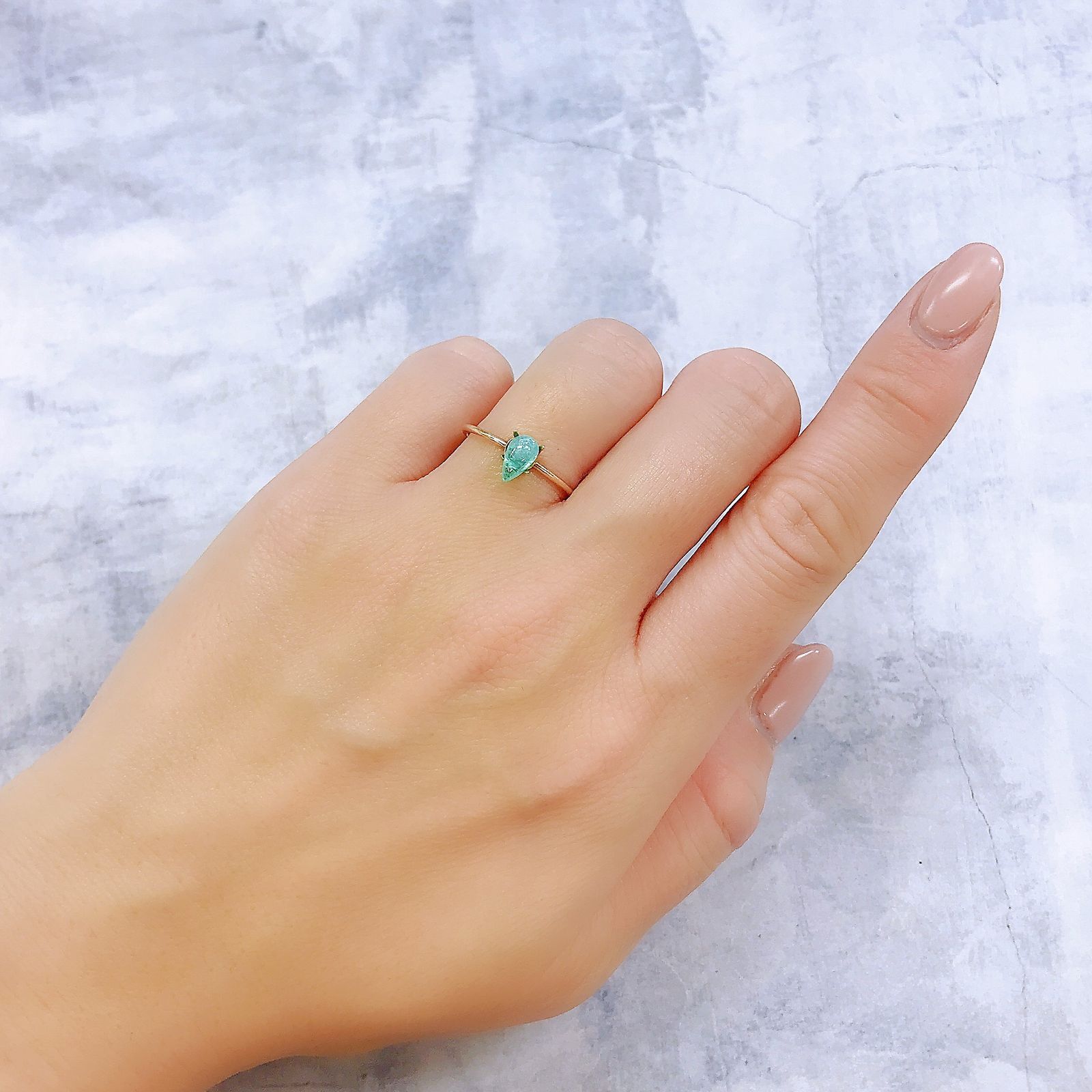 パライバトルマリン(宝石名トルマリン/別名パライバ・トルマリン)ブラジル・キントス鉱山産 0.56ct 識別済[221018766]7.1x4mm前後