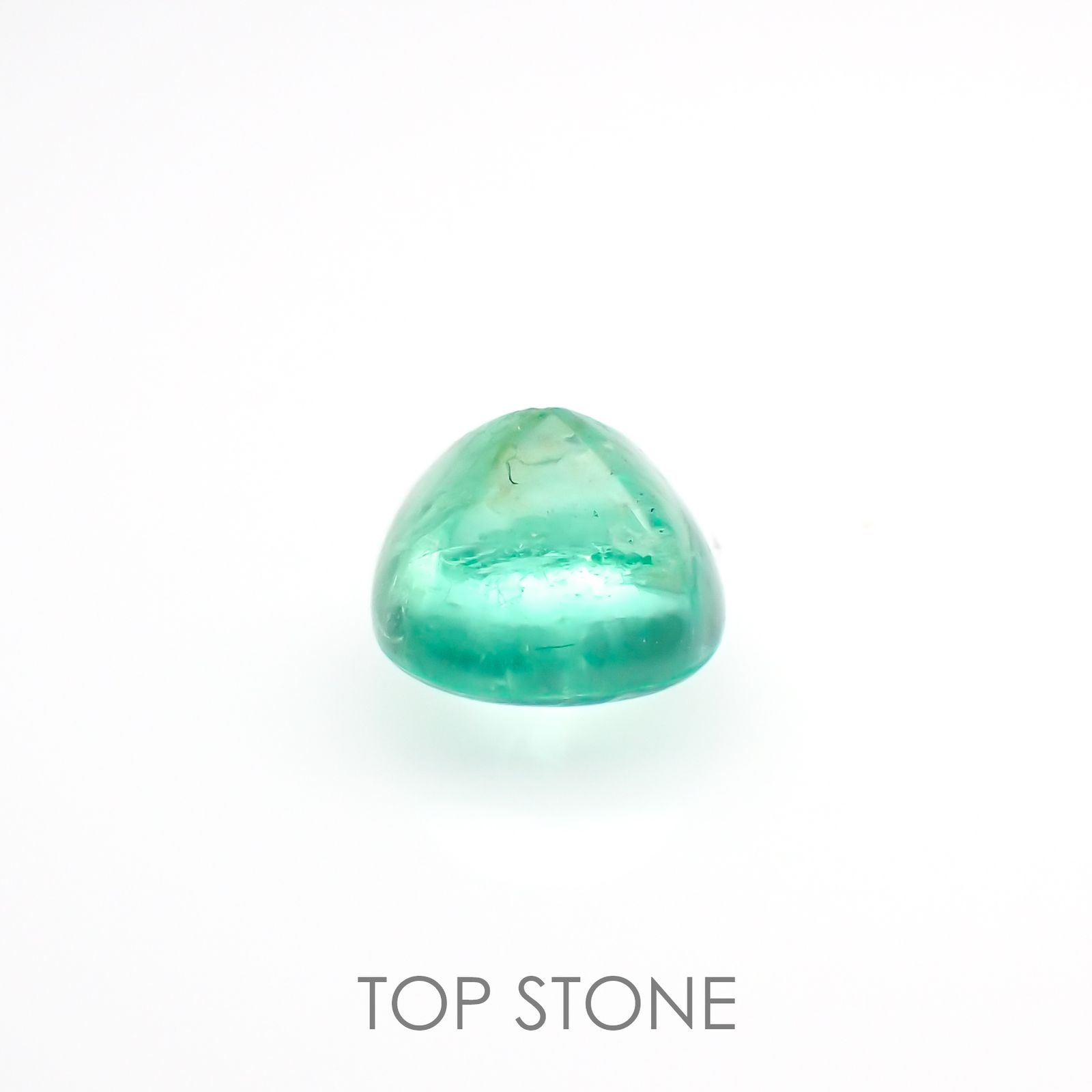 ◇シュガーローフカット◇エメラルド(宝石名エメラルド)コロンビア産 0.52ct 識別済[220115199]4.7x4.7mm前後