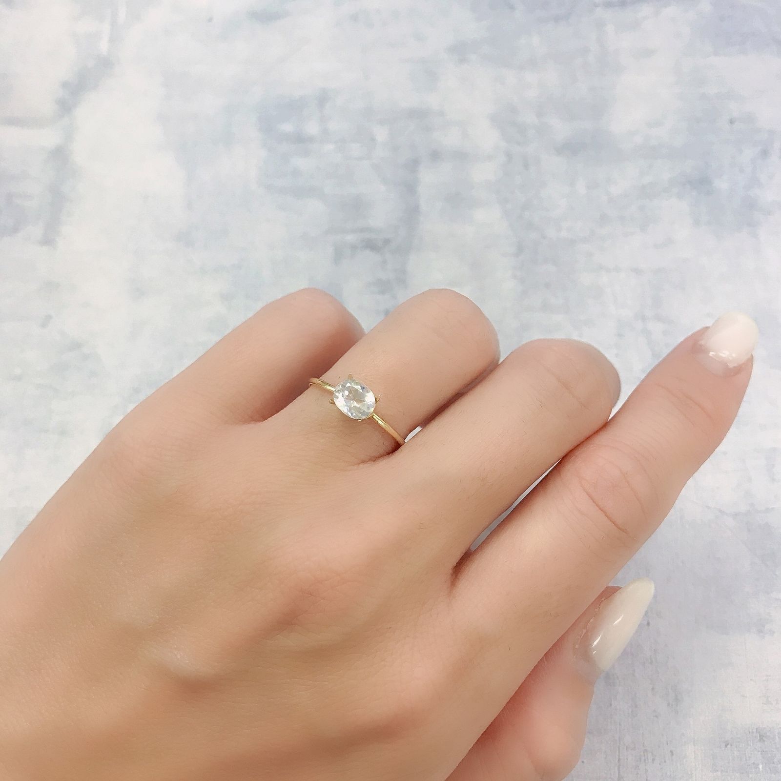 レインボームーンストーン(宝石名ラブラドライト)タンザニア産 0.65ct 識別済[220616644]6.3x5mm前後