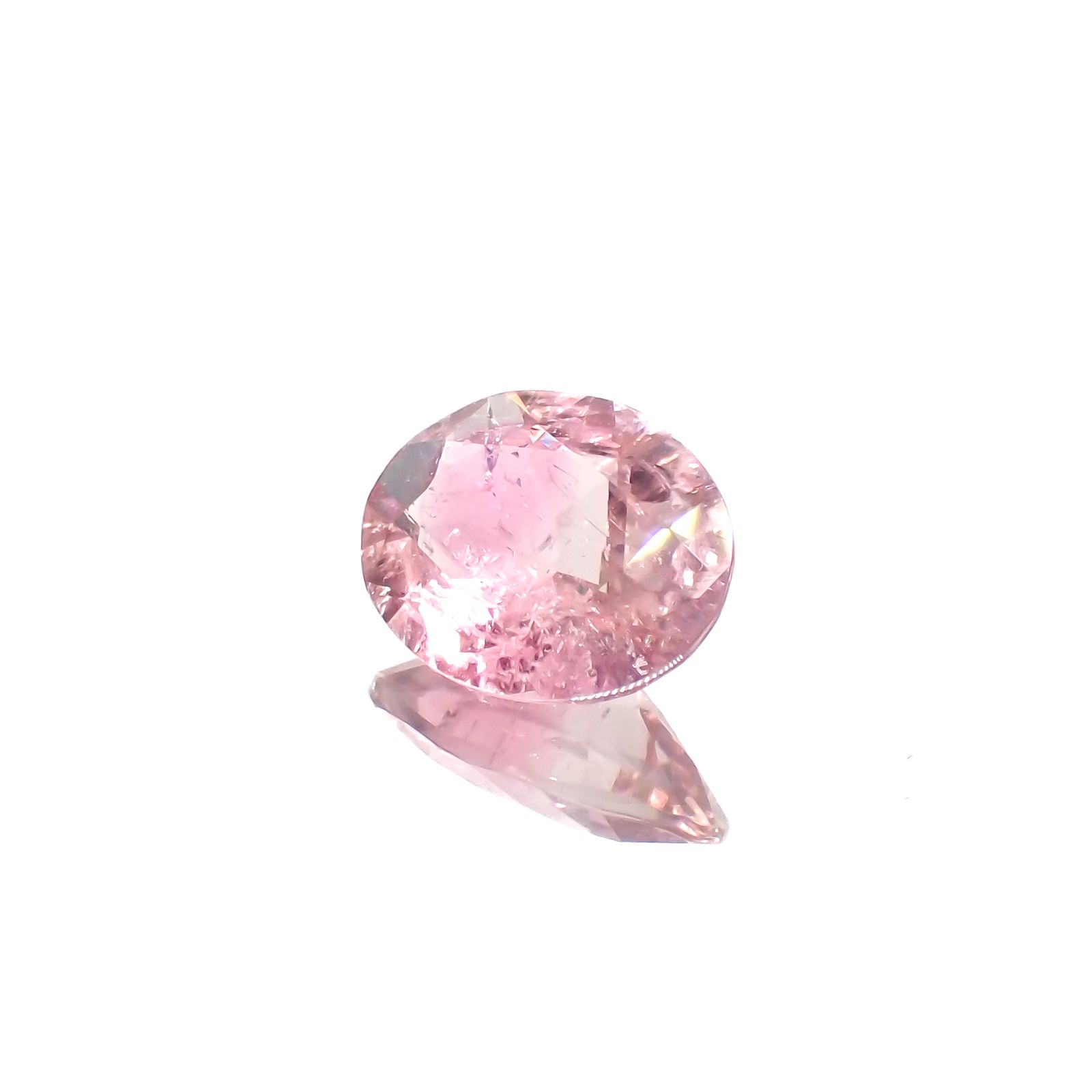 ピンククリスタルトルマリン(宝石名ピンク・トルマリン)コンゴ共和国産 1.42ct 識別済[230923301]9x7mm前後